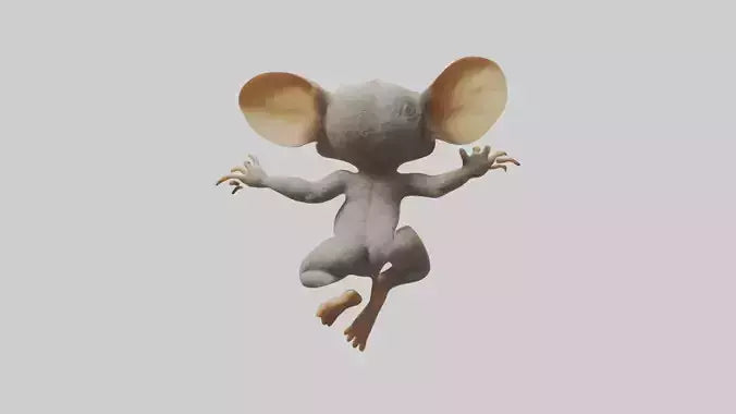 3D model Bush Baby leaping model VR / AR / low-poly