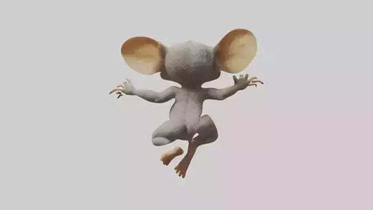 3D model Bush Baby leaping model VR / AR / low-poly