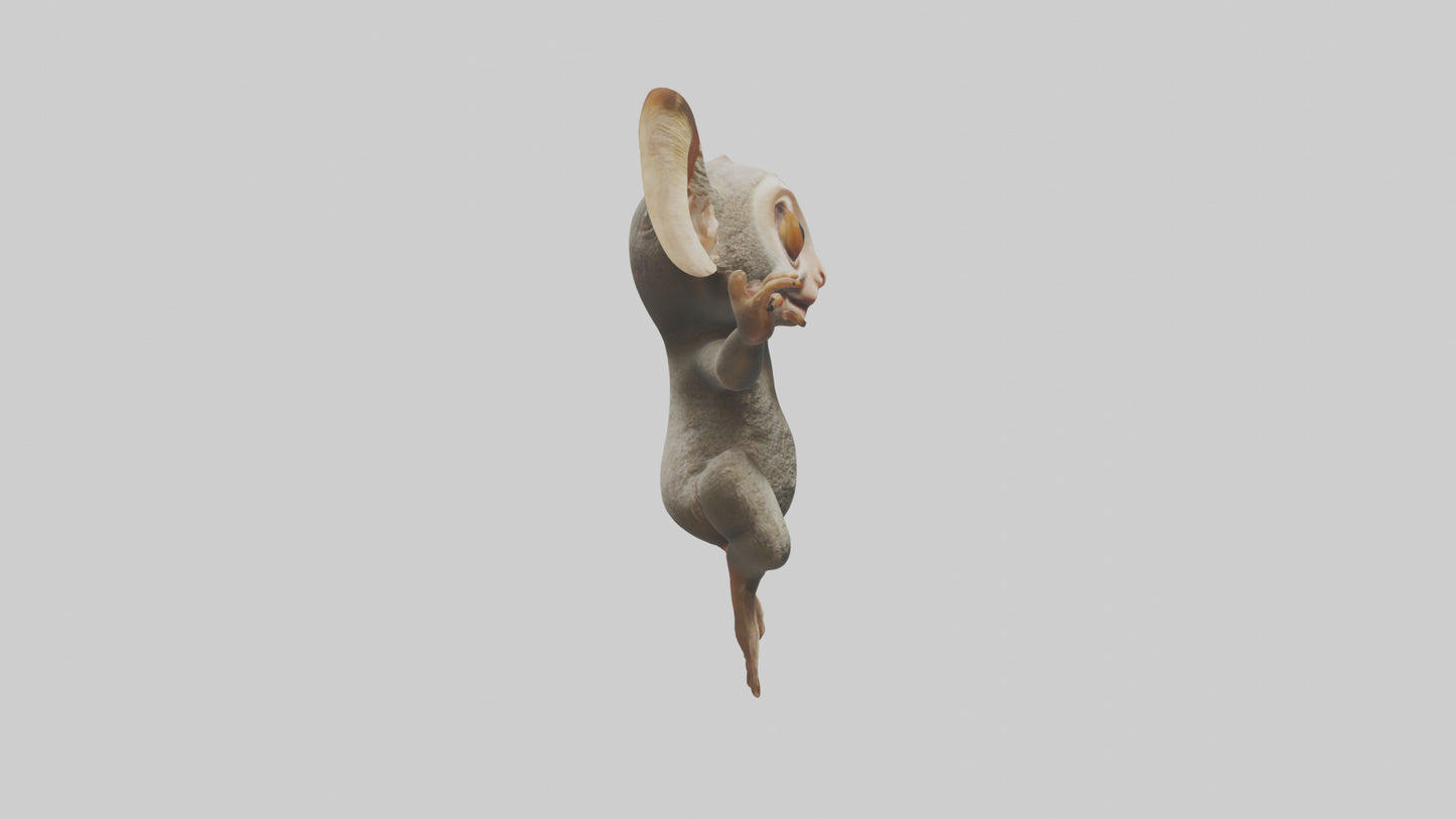 3D model Bush Baby leaping model VR / AR / low-poly