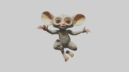 3D model Bush Baby leaping model VR / AR / low-poly