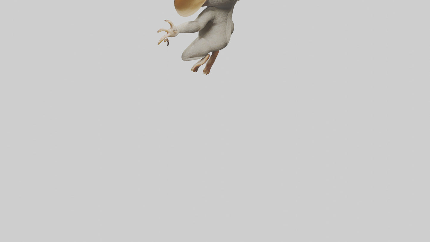 3D model Bush Baby leaping model VR / AR / low-poly