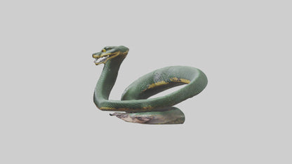 3D model Bushmaster Snake statue model VR / AR / low-poly