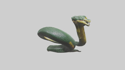 3D model Bushmaster Snake statue model VR / AR / low-poly