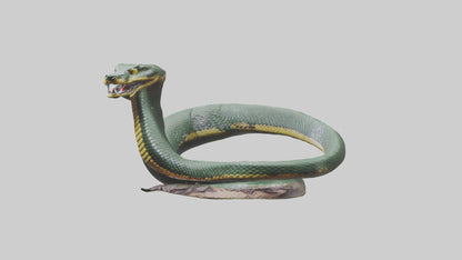 3D model Bushmaster Snake statue model VR / AR / low-poly