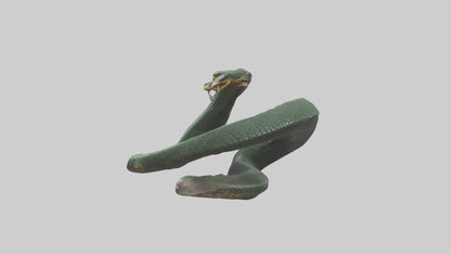 3D model Bushmaster Snake statue model VR / AR / low-poly