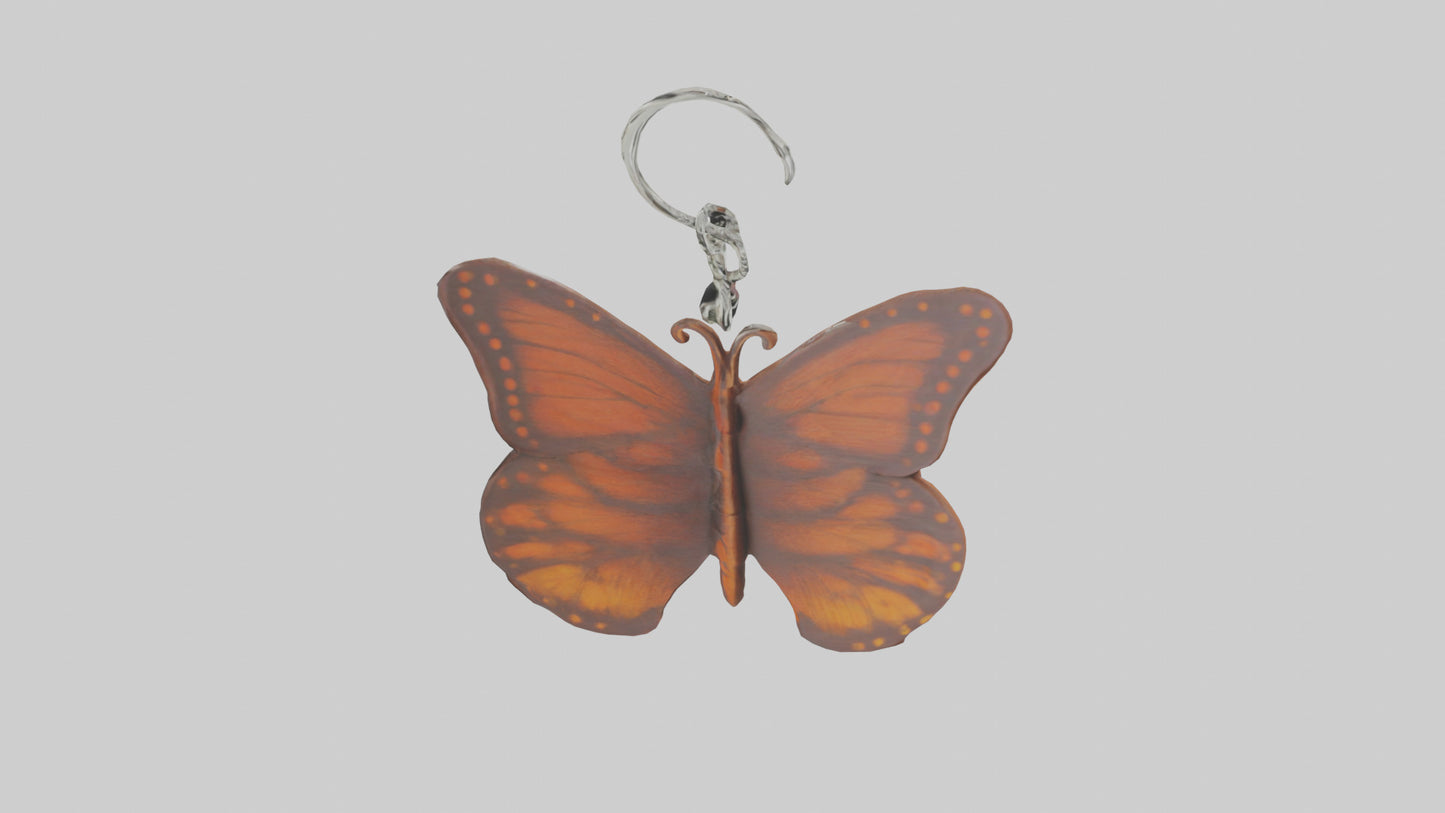 3D model Butterfly keychain model VR / AR / low-poly