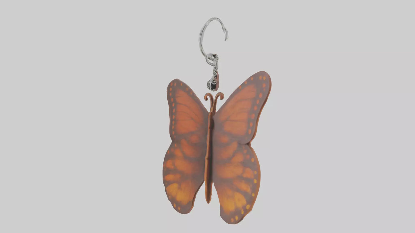 3D model Butterfly keychain model VR / AR / low-poly