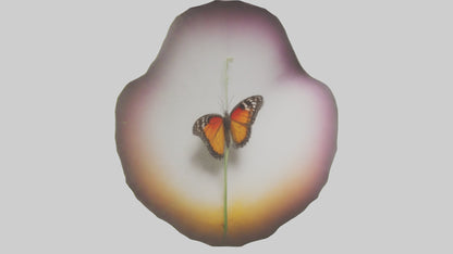 3D model Butterfly landing on flower model VR / AR / low-poly