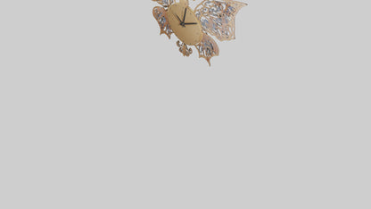 ButterflyShaped Wall Clock model VR / AR / low-poly