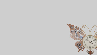 ButterflyShaped Wall Clock model VR / AR / low-poly