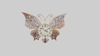 ButterflyShaped Wall Clock model VR / AR / low-poly