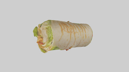 3D model Caesar wrap with chicken model VR / AR / low-poly