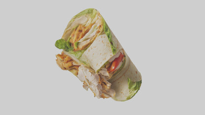 3D model Caesar wrap with chicken model VR / AR / low-poly