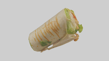 3D model Caesar wrap with chicken model VR / AR / low-poly