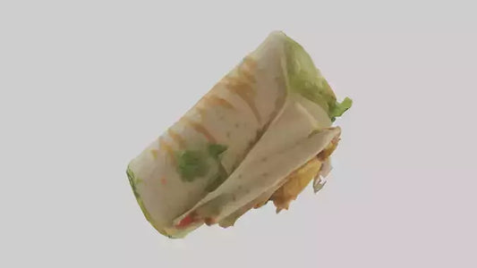 3D model Caesar wrap with chicken model VR / AR / low-poly