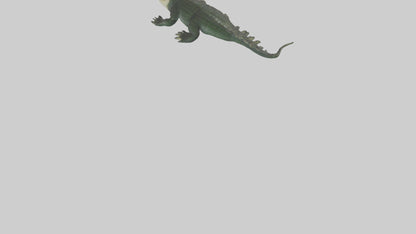 3D model Caiman lurking in water model VR / AR / low-poly