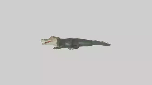 3D model Caiman lurking in water model VR / AR / low-poly