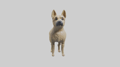 3D model Cairn Terrier standing model VR / AR / low-poly