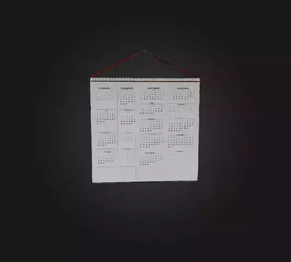 3D model Calendar VR / AR / low-poly