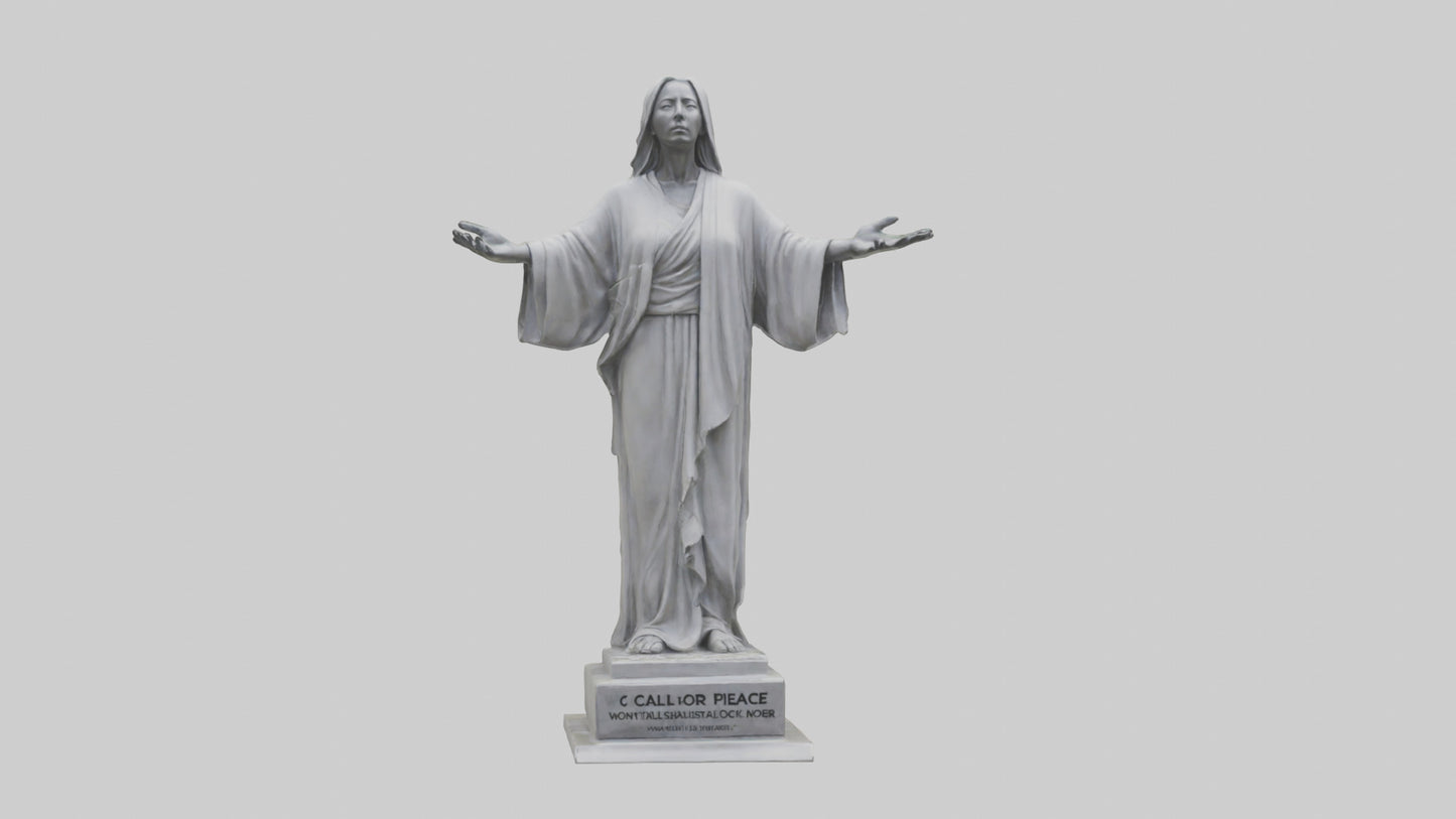 3D model Call for Peace statue model VR / AR / low-poly