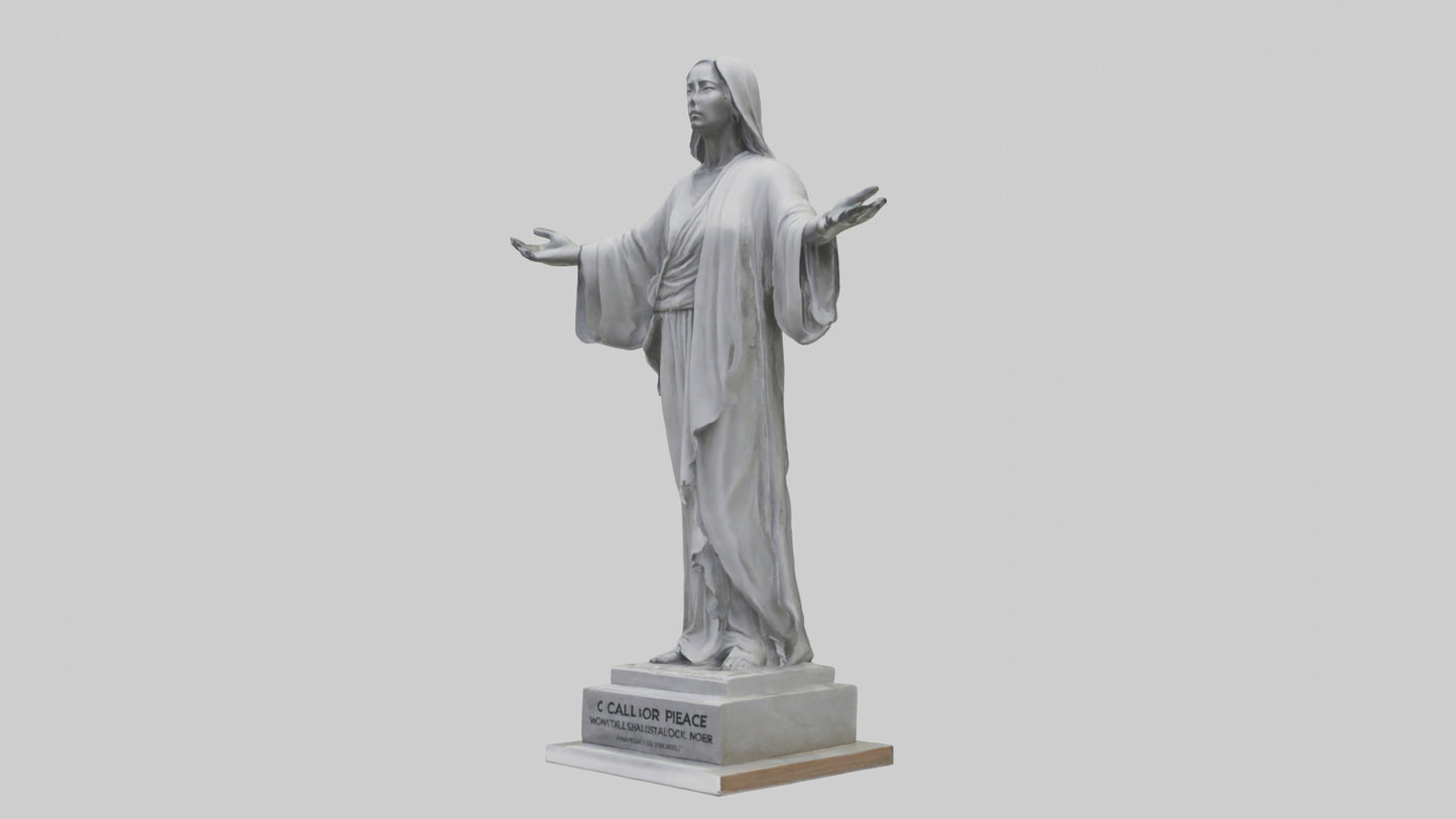 3D model Call for Peace statue model VR / AR / low-poly