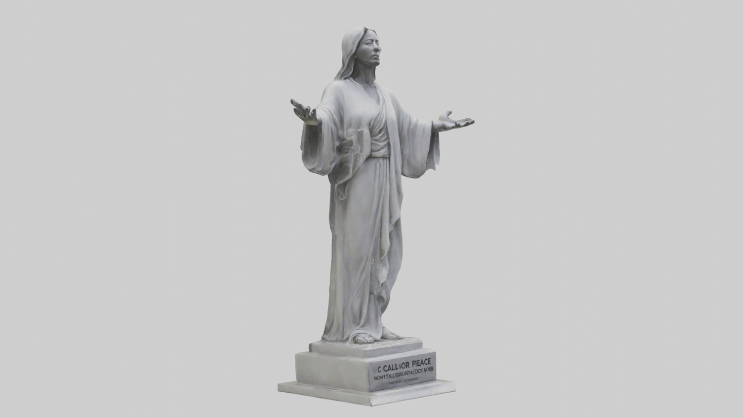 3D model Call for Peace statue model VR / AR / low-poly