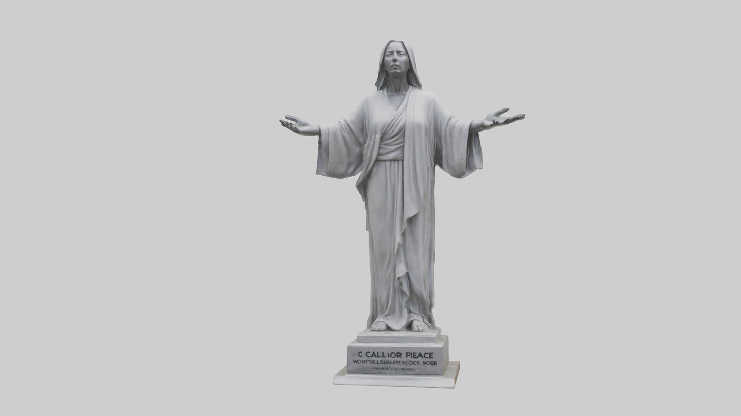 3D model Call for Peace statue model VR / AR / low-poly
