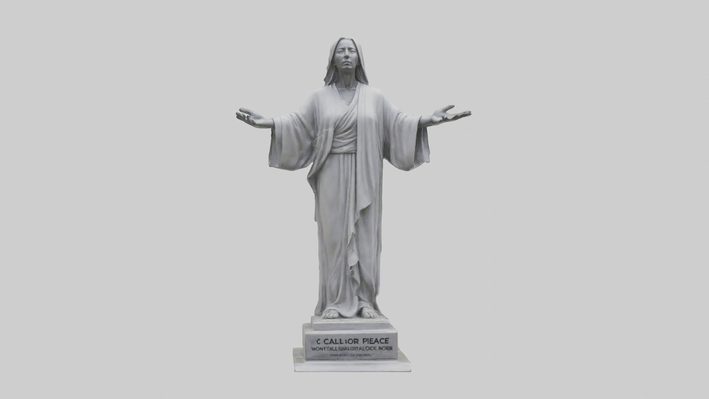 3D model Call for Peace statue model VR / AR / low-poly