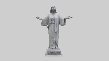 3D model Call for Peace statue model VR / AR / low-poly