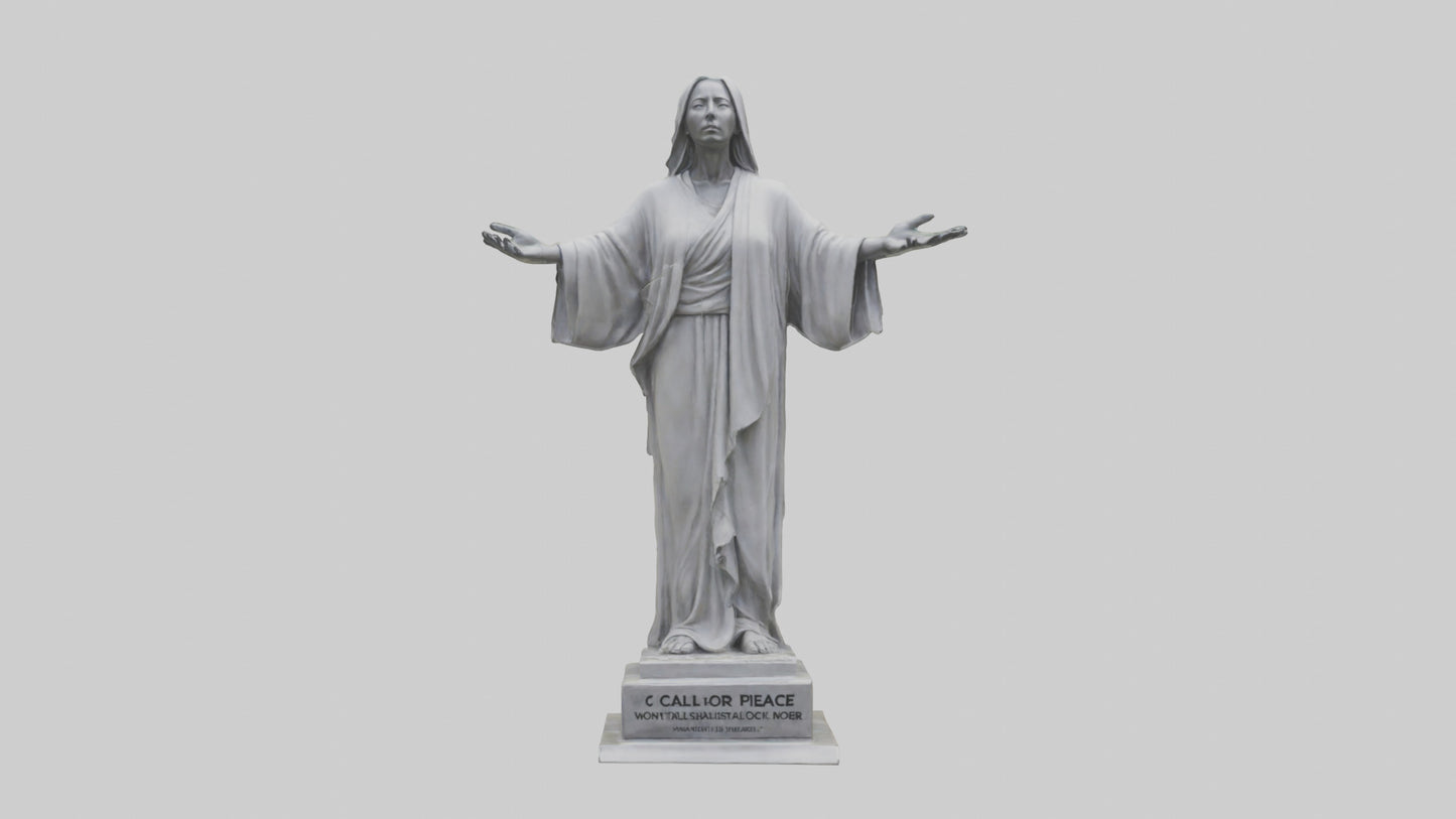 3D model Call for Peace statue model VR / AR / low-poly