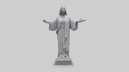 3D model Call for Peace statue model VR / AR / low-poly