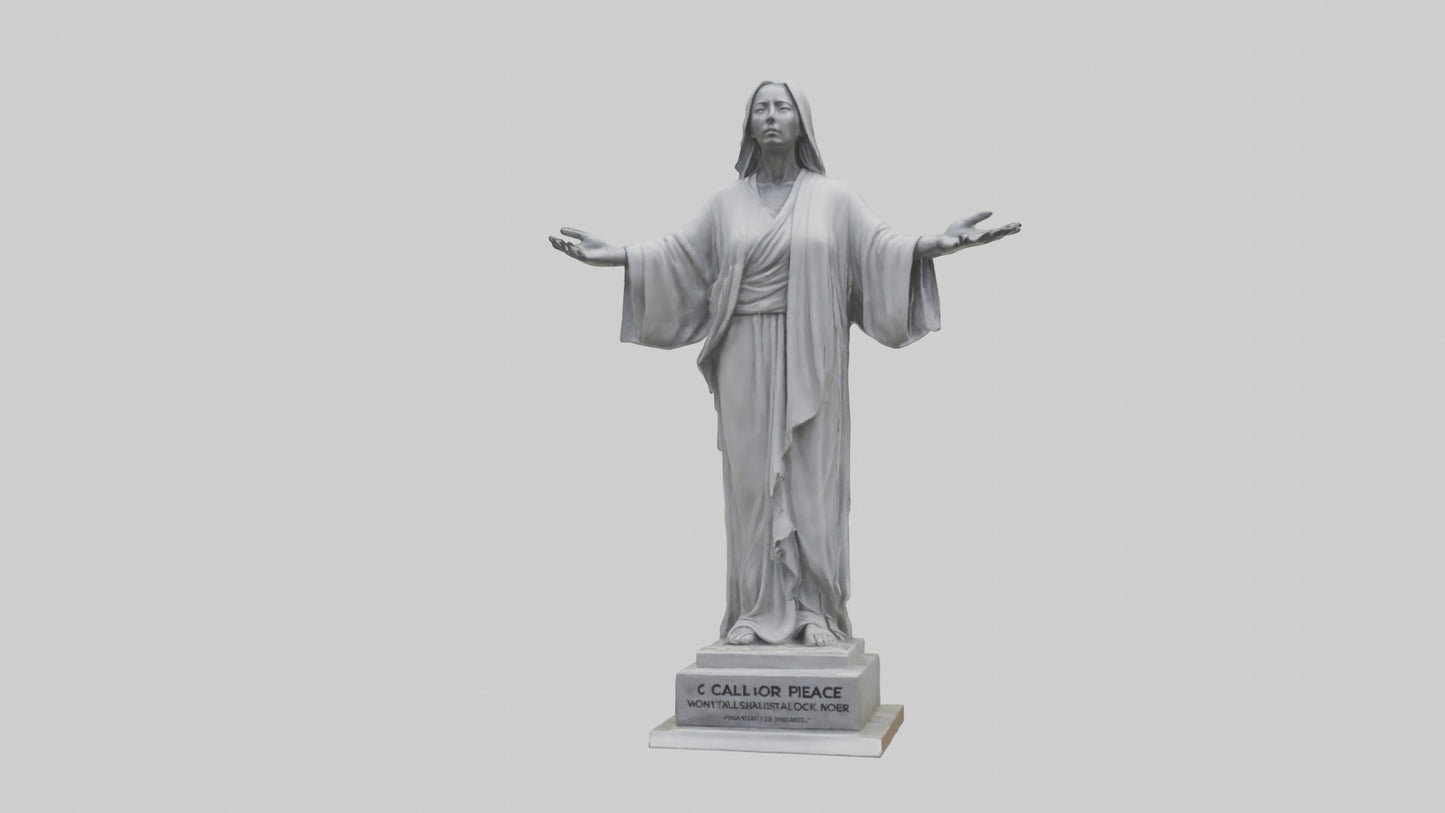 3D model Call for Peace statue model VR / AR / low-poly