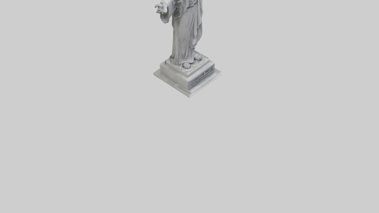 3D model Call for Peace statue model VR / AR / low-poly