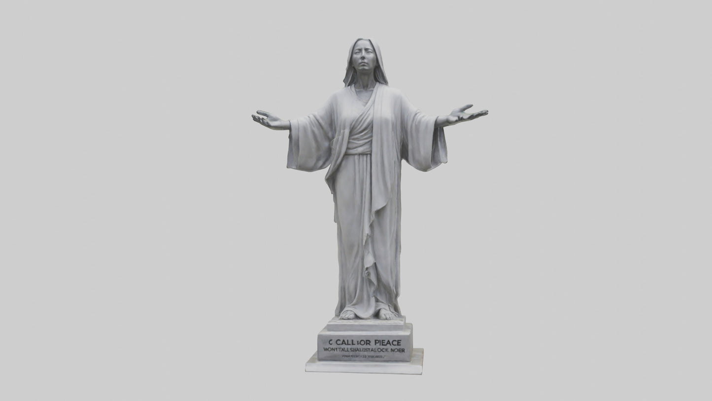 3D model Call for Peace statue model VR / AR / low-poly