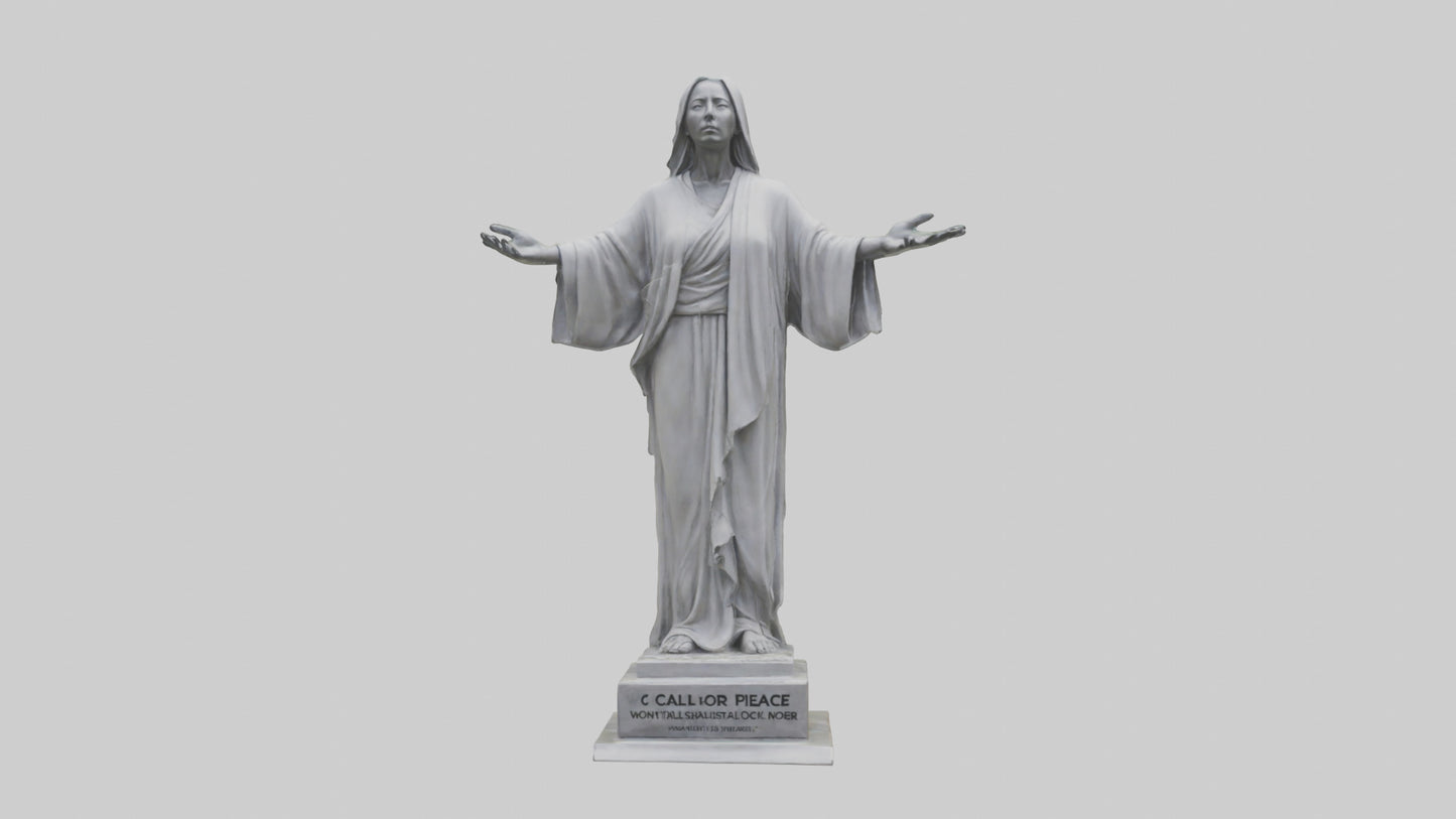 3D model Call for Peace statue model VR / AR / low-poly