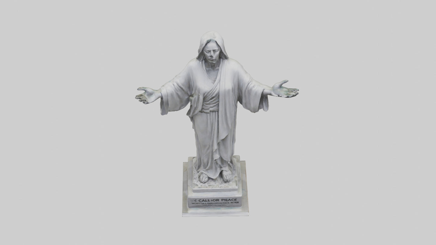 3D model Call for Peace statue model VR / AR / low-poly