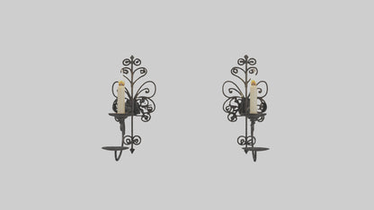 3D model Candle wall sconce model VR / AR / low-poly