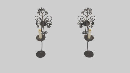 3D model Candle wall sconce model VR / AR / low-poly