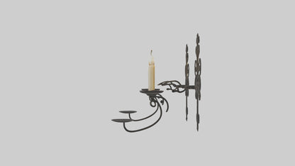 3D model Candle wall sconce model VR / AR / low-poly
