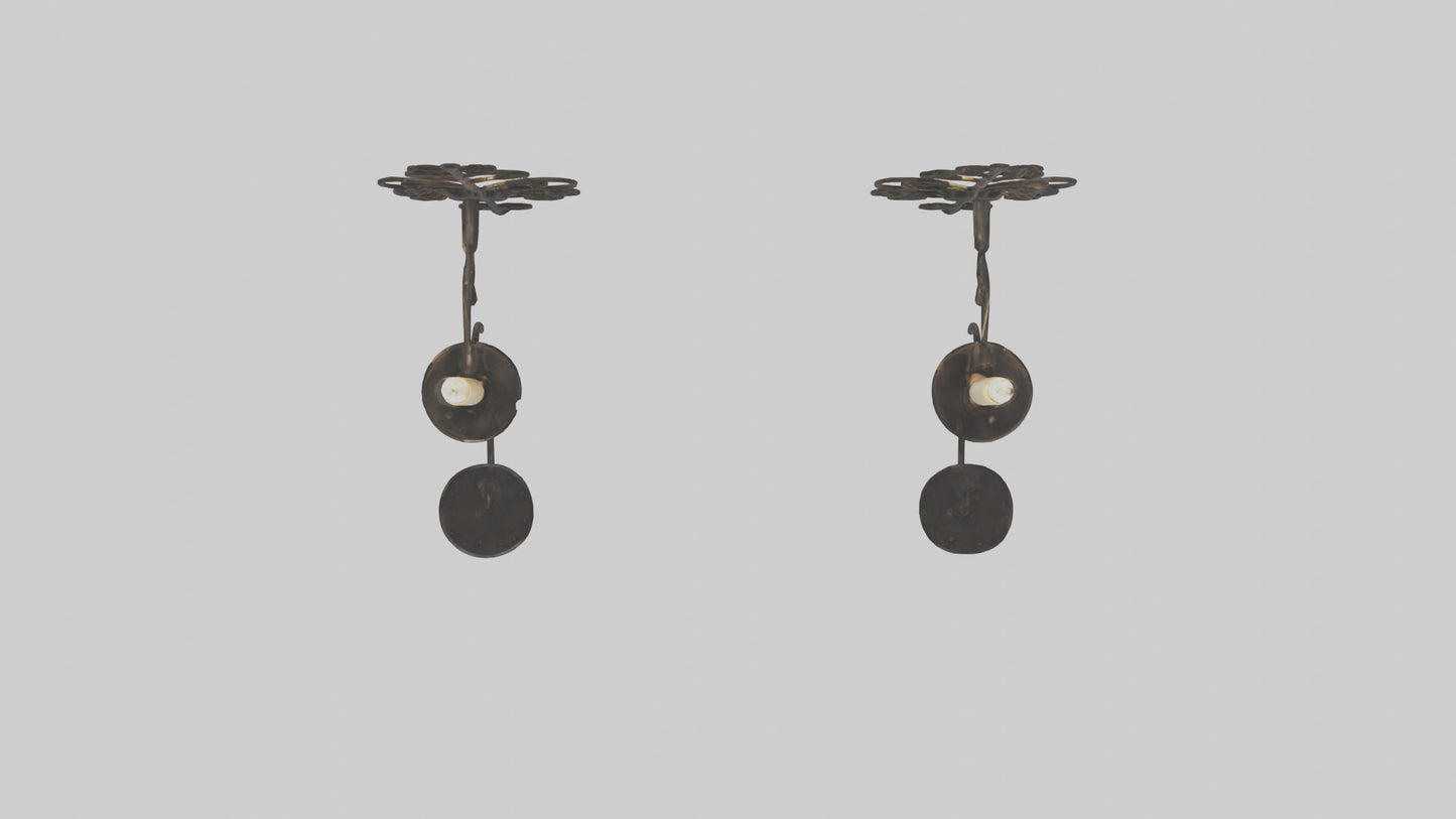 3D model Candle wall sconce model VR / AR / low-poly