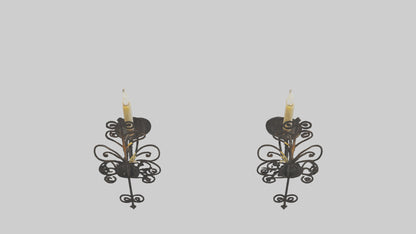 3D model Candle wall sconce model VR / AR / low-poly