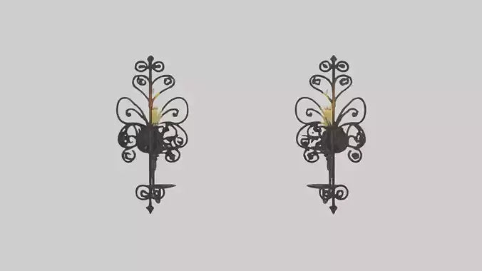 3D model Candle wall sconce model VR / AR / low-poly