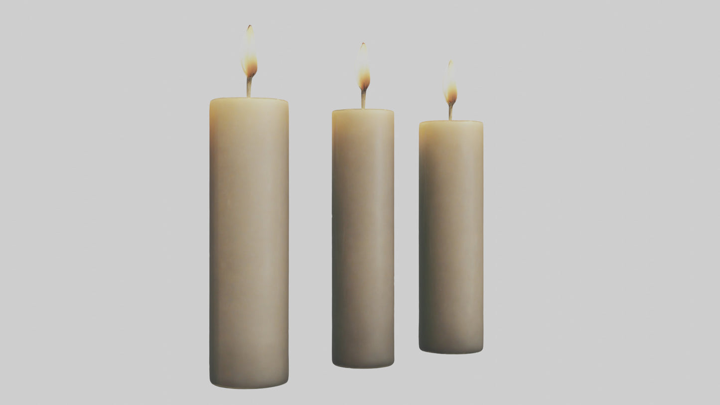 3D model Candles model VR / AR / low-poly