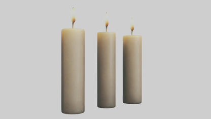 3D model Candles model VR / AR / low-poly