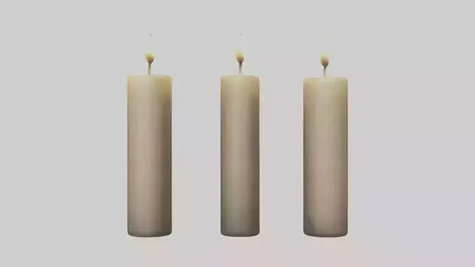 3D model Candles model VR / AR / low-poly