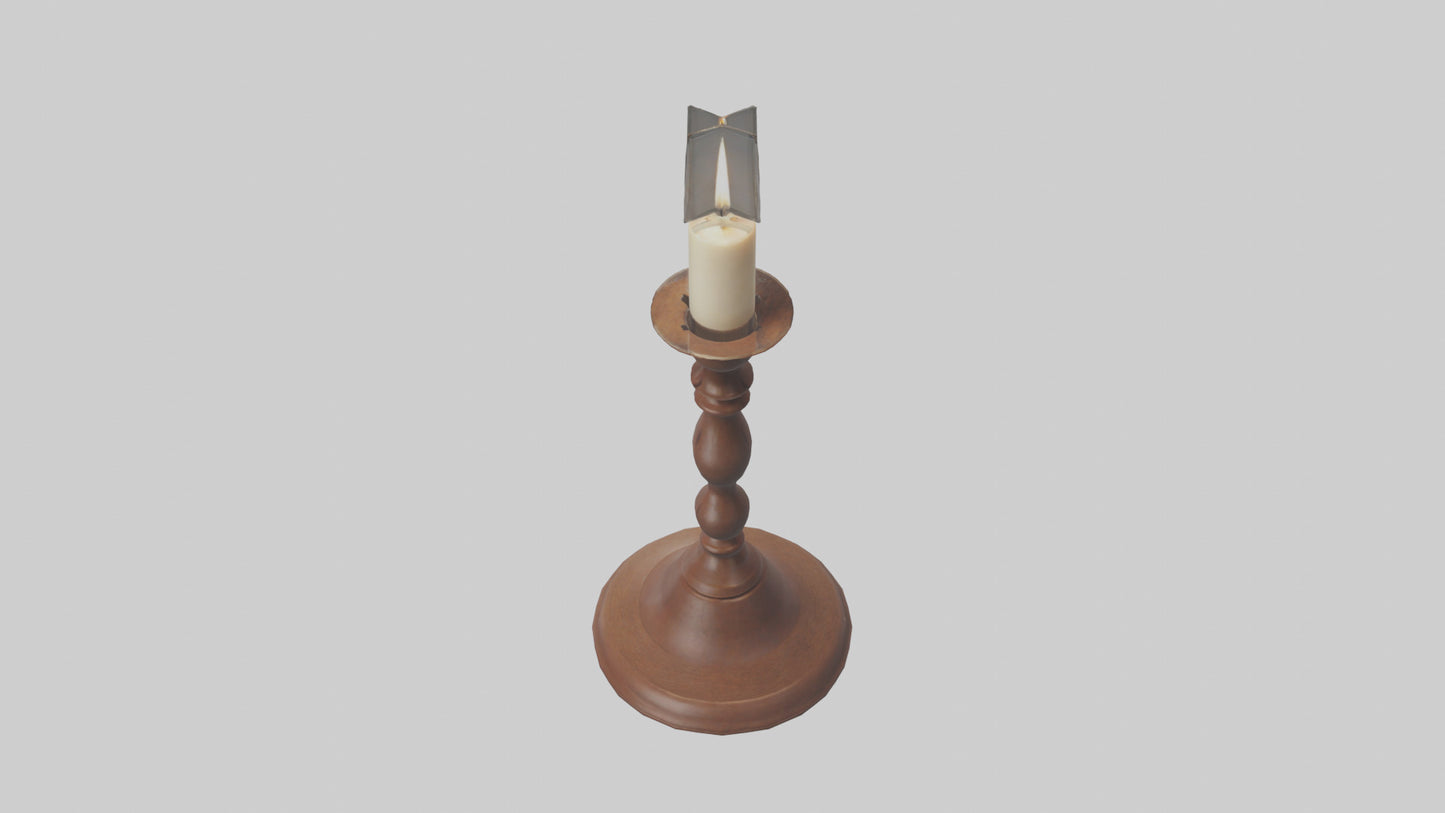 3D model Candlestick model VR / AR / low-poly