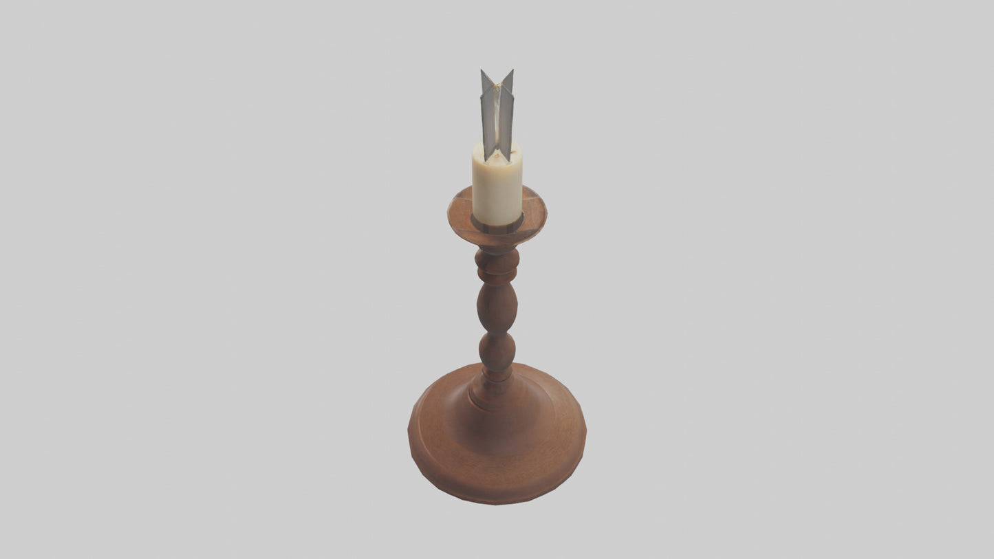 3D model Candlestick model VR / AR / low-poly