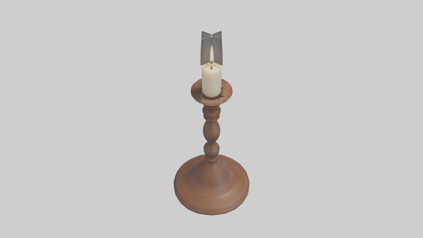 3D model Candlestick model VR / AR / low-poly