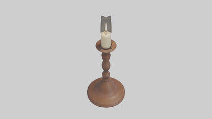 3D model Candlestick model VR / AR / low-poly