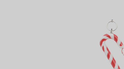 Candy cane keychain model VR / AR / low-poly